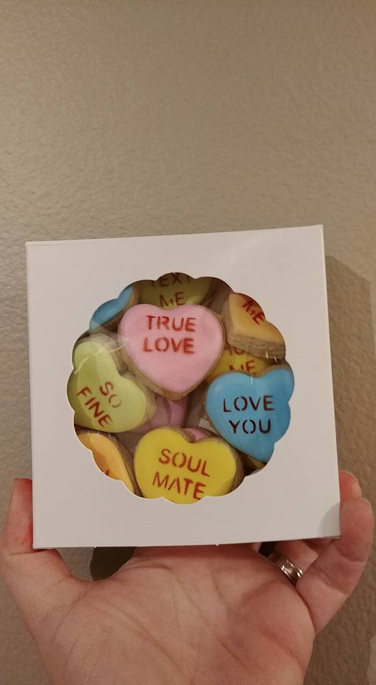 convo heart cookies