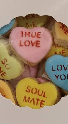 convo heart cookies